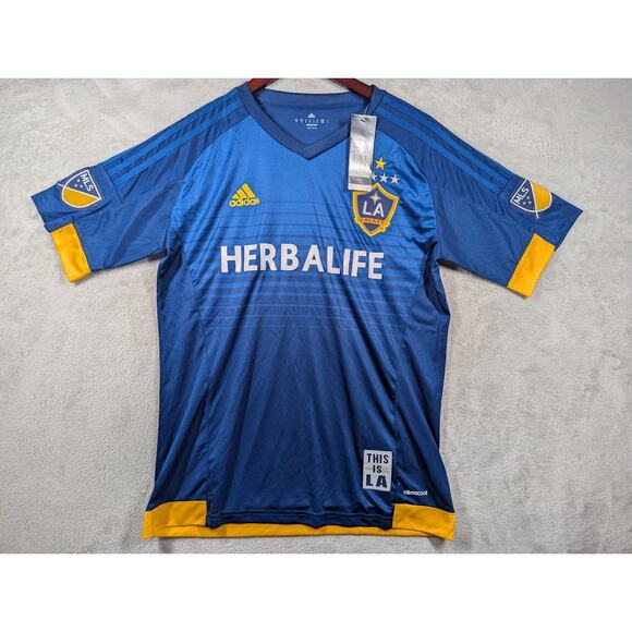 NWT 2015 Adidas MLS LA Galaxy Away Jersey Kit #8 Steven Gerrard Liverpool MEDIUM - Picture 1 of 11